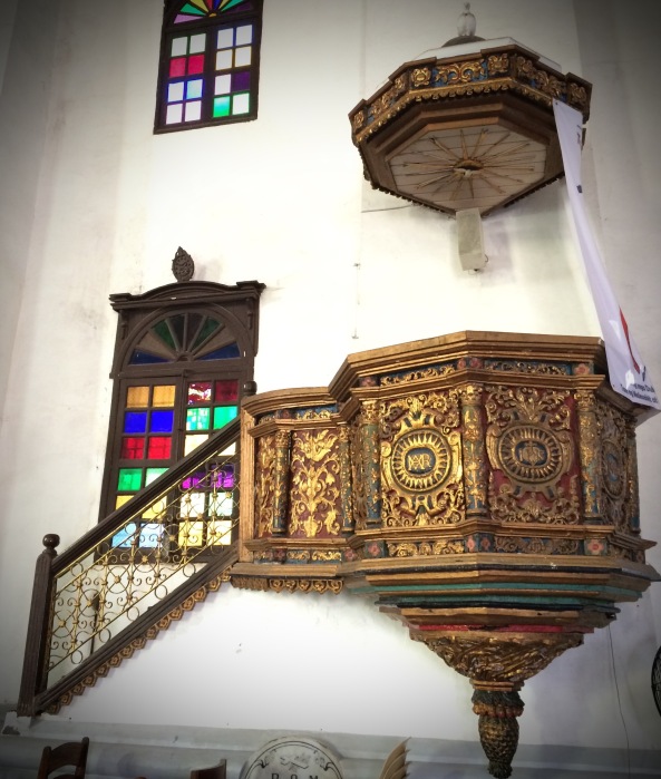 The pulpit of Our Lady of the Assumption Church, Maragondon, Cavite. Photo: Fr. Jboy Gonzales SJ