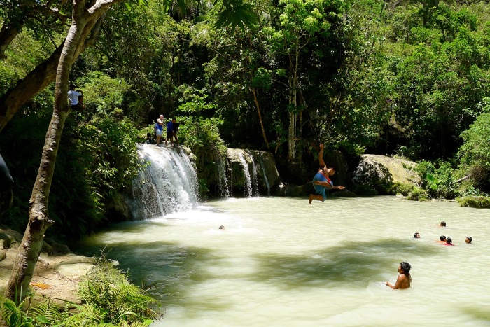You can dive into this pool by using a rope. Photo: Fr. Jboy Gonzales SJ